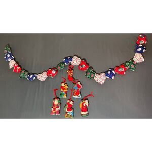 Handmade Homemade Christmas Holiday Decorations Ornaments and Heart Garland